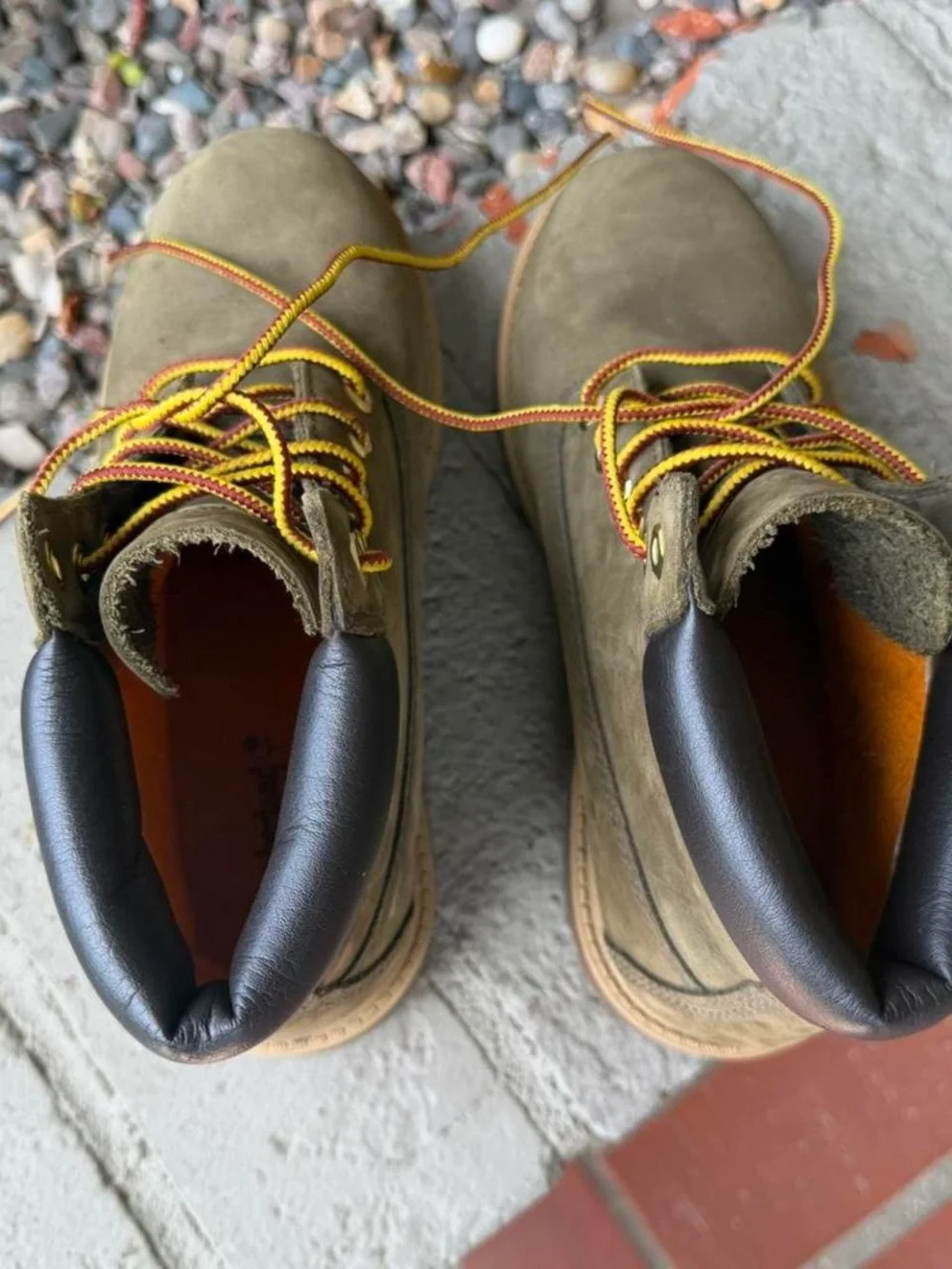 Timberland Suede Work Hiking Boots - Khaki Green Size 3